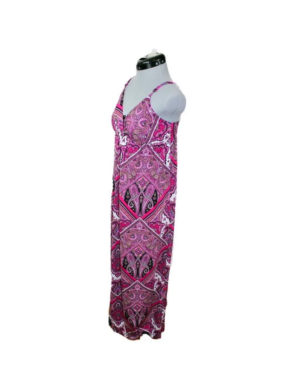WET SEAL Pink Paisley Boho Fairy Maxi Dress